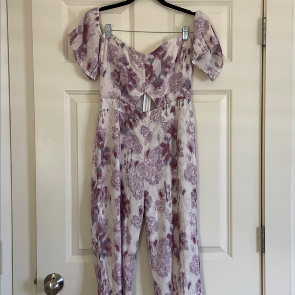 Purple Floral Jumpsuit
